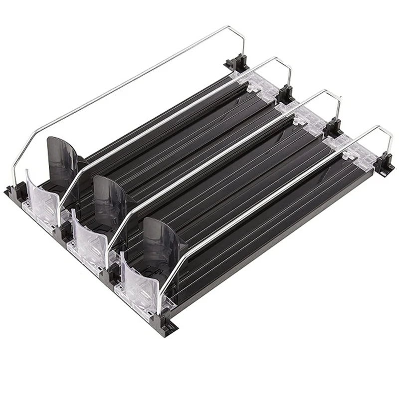

Soda Can Dispenser Beverage Display Rack For Refrigerator With Adjustable Glide - Perfect For Soda, Beer, And Other Beverages