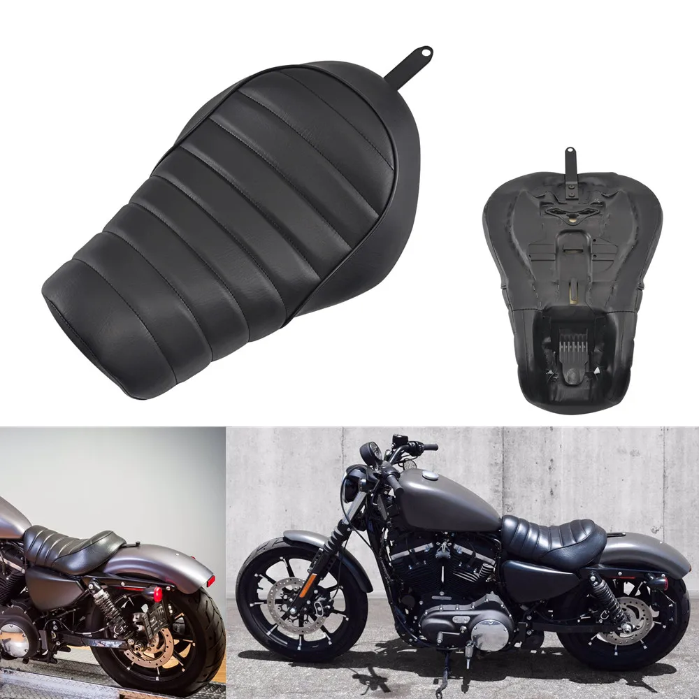

Moto Accesorios Cuscino Sella PU Leather Driver Rider Solo Seat Saddle Cushion Pad For Harley Sportster Iron 883 XL883N 2016-19