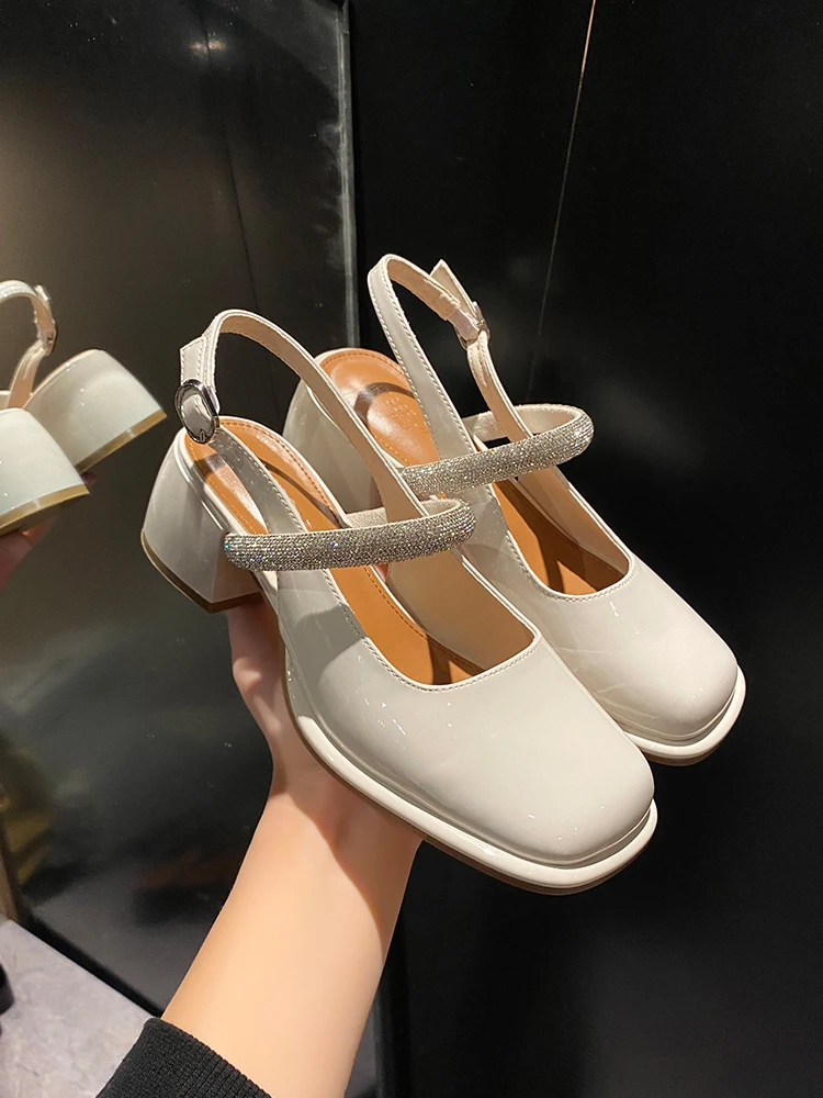 

2023 New Sandals for Women Ladies Casual Spring Summer Hollow Out Mary Janes Shoes Elegant Ladies Party Pumps Female High Heels