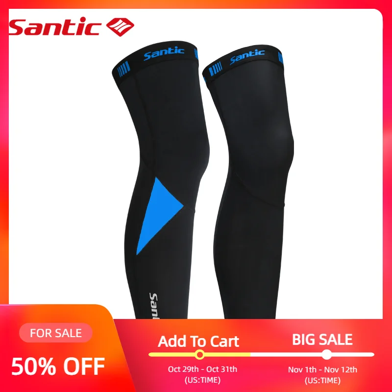 Santic Cycling Leg Warmers MTB Bike Bicycle Leggings Running Warm Cycle Basketball winter Sports Tights Asian size K8ME023