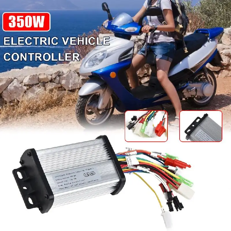 

Scooter Accessories 350W Brushless Controller 6 Tubes for Scooter Electric Bicycle Motor Intelligent Dual-mode DC Controller