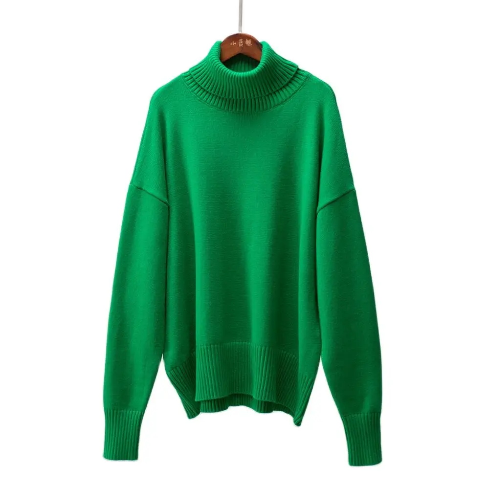 

2023 Large Size Women's Sweaters Pullover Autumn Winter Knitted Sweater Loose Trendy Female Pullover Turtleneck Ladies Outerwear