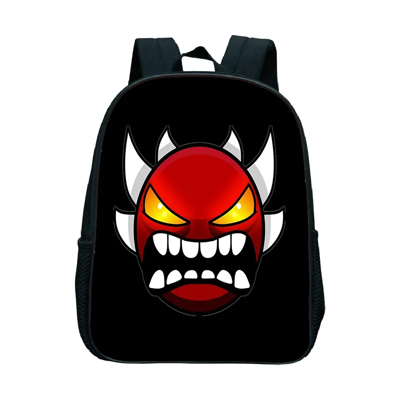 

Angry Geometry Dash Backpack Unisex School Bag Boys Girls Student Kids Bagpack Baby Kindergarten Mochila Fashion Children Gifts