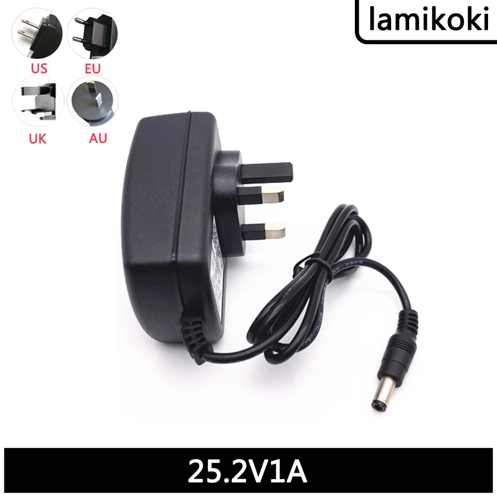 

British 25.2V 1A Power Supply British Standard 25.1V1A Charging British Regulation 25.2V 1000MA Charger Change Light