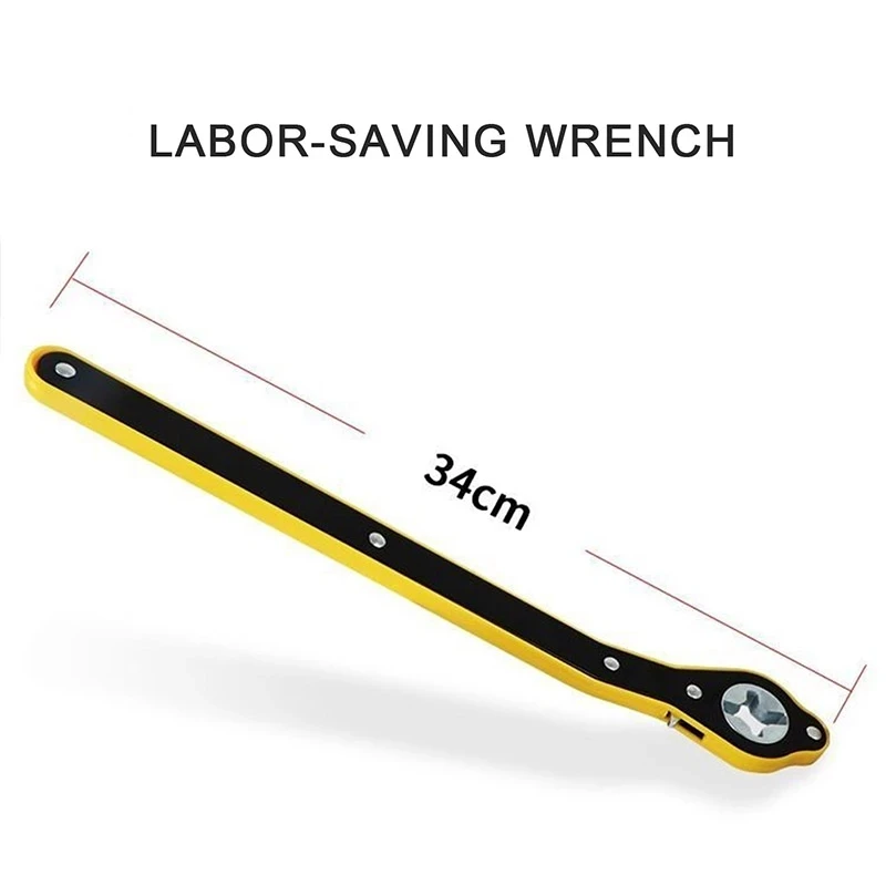 Auto Labor-Saving Jack Ratchet Wrench Scissor Jack Garage Tire Wheel Lug Wrench Handle Labor-Saving Car Repair Tools