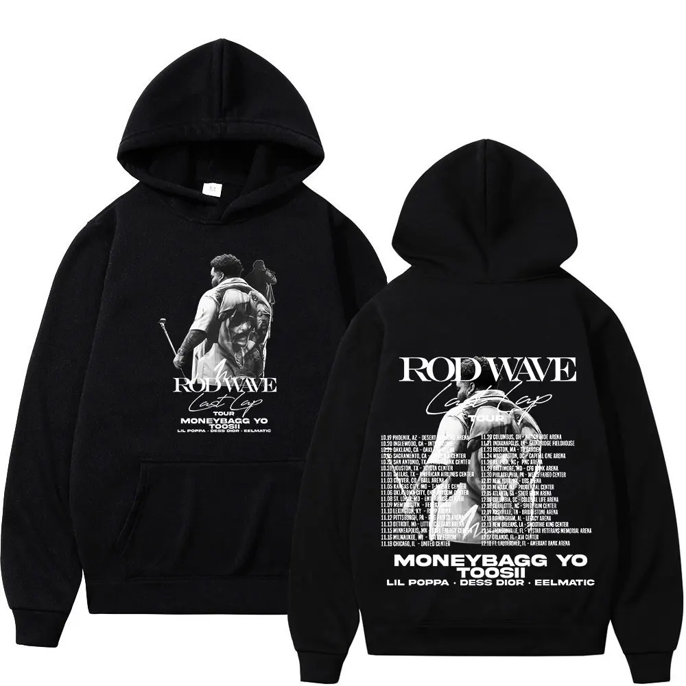 Rapper Rod Wave Last Lap Tour Merch Hoodie Men's Hip Hop Retro Pullover Sweatshirt Fashion Casual Oversized Hoodies Streetwear