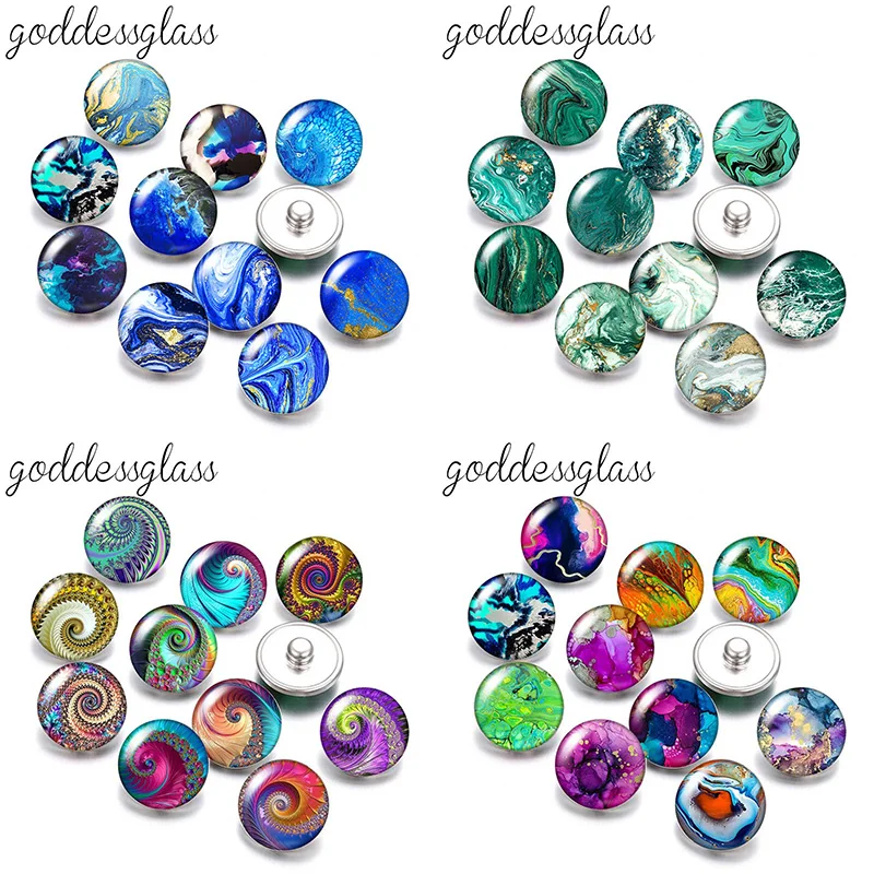 Узоры из водогофрированного камня для океан, Мраморная поверхность, Вихревой узор, 10 шт., разные круглые фото, 18 мм/12 мм, фотоаксессуары