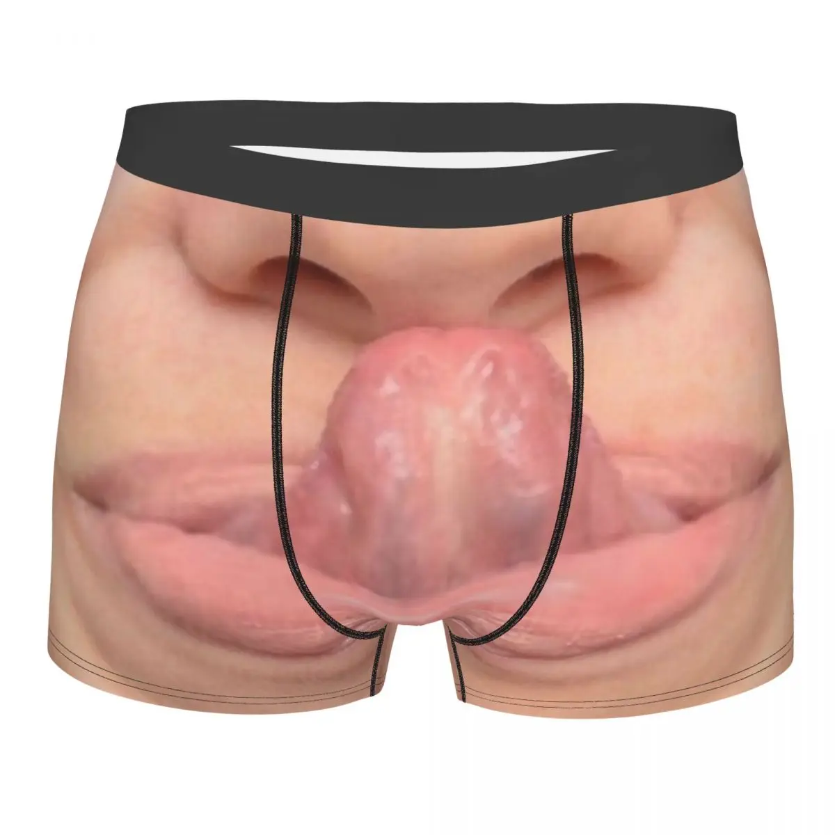 

Funny Tongue Touch Nose Face Mouth and Tongue Underpants Cotton Panties Man Underwear Sexy Shorts Boxer Briefs
