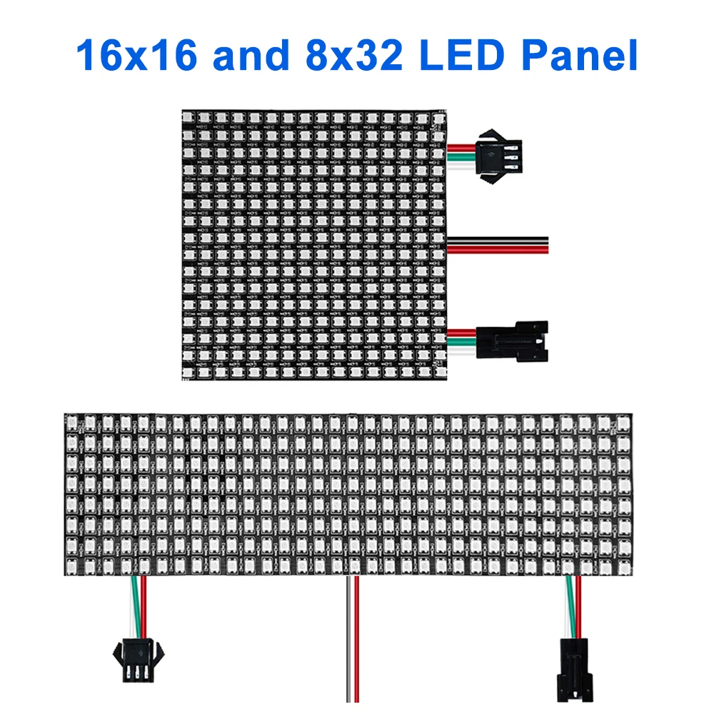 FUNZENXIN WS2812B гибкая светодиодная панель 5050 RGB 16x16 пикселей