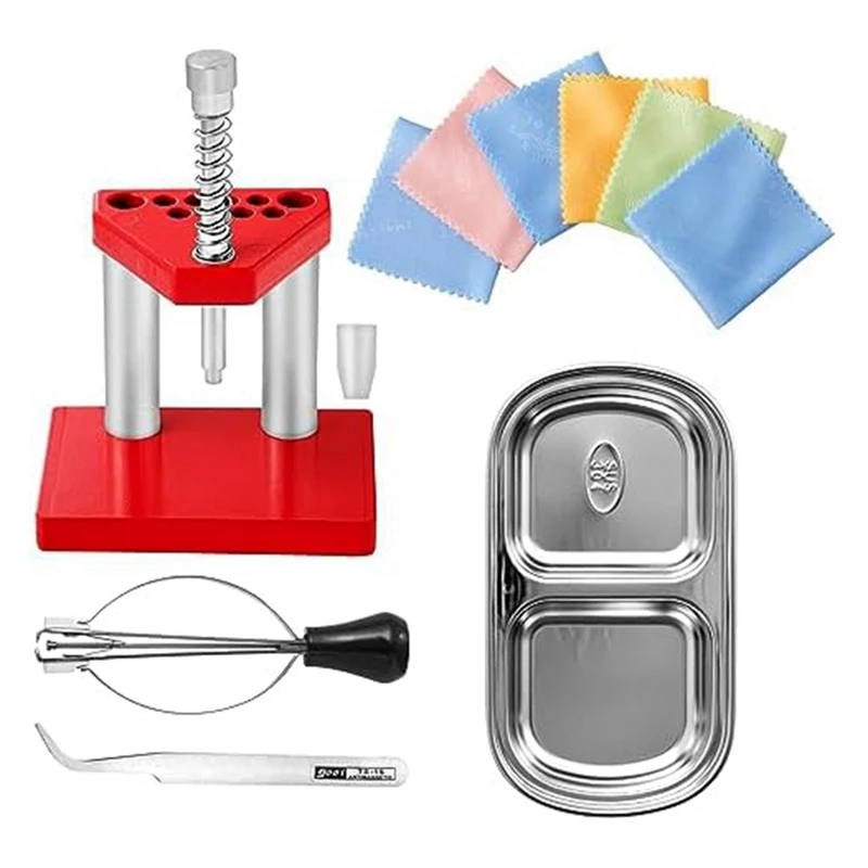 

Watch Puller Plunger Remover Set 3 Pieces Cleaning Cloth + Tweezers + Metal Dividers