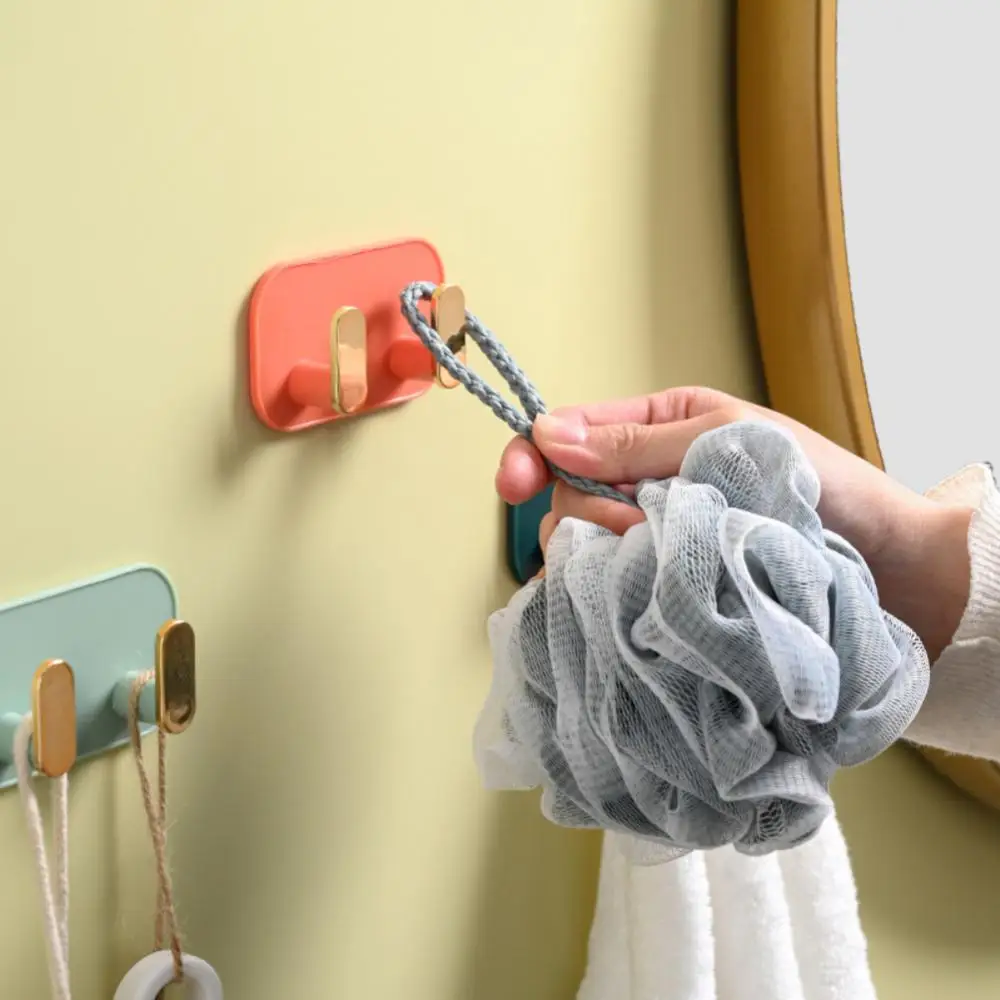

Double-hook Moisture-proof Wall Hangers Hooks Waterproof Towel Racks Strong Hooks Hangers Kitchen Bathroom Accessories Durable