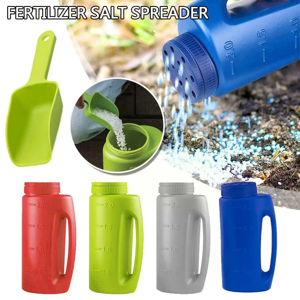 

1pcs Crop Spreading Salt Sowing Pot Large Capacity Adjustable Pot For Snow Fertilizer Grass Seed Spreader Gass Fertilizer M2L3