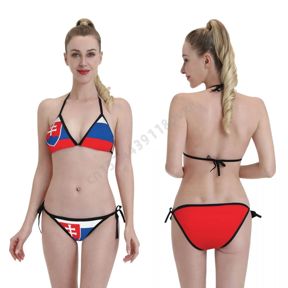 

Women Bikini Set Slovakia Flag Swimwear Mujer Girls Sexy Swimsuit Swimwear Micro Bikini Summer Bathing suit