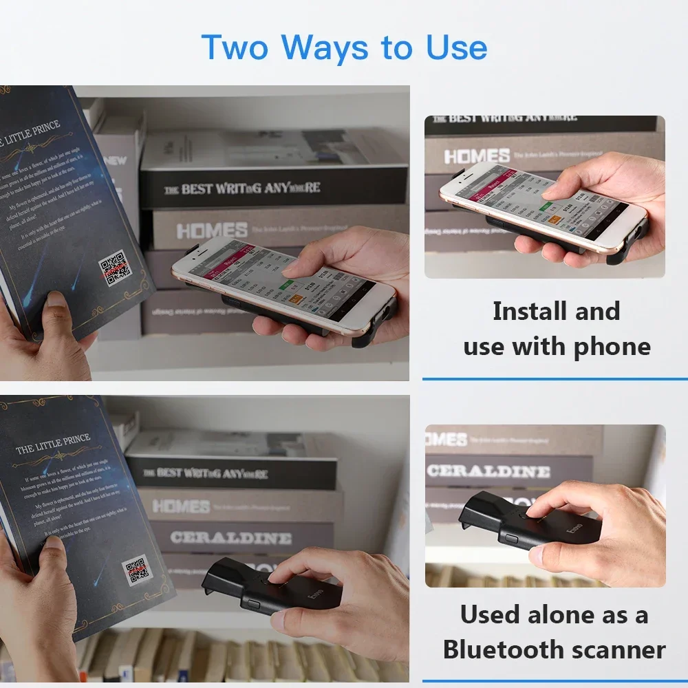 Фото Сканер штрих-кода Eyoyo USB Bluetooth1D 2D PDF417 Код матрицы данных Maxicode Сканирование экрана Android iOS Телефонная система Компьютер №2