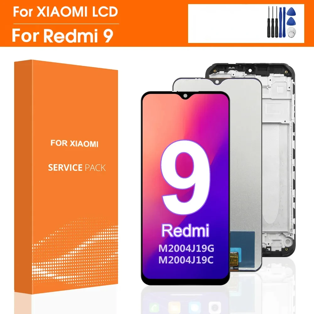 

100% Original 6.53'' For Xiaomi Redmi 9 Display Touch Screen Digitizer Assembly Replace For Xiaomi Redmi 9 M2004J19G display