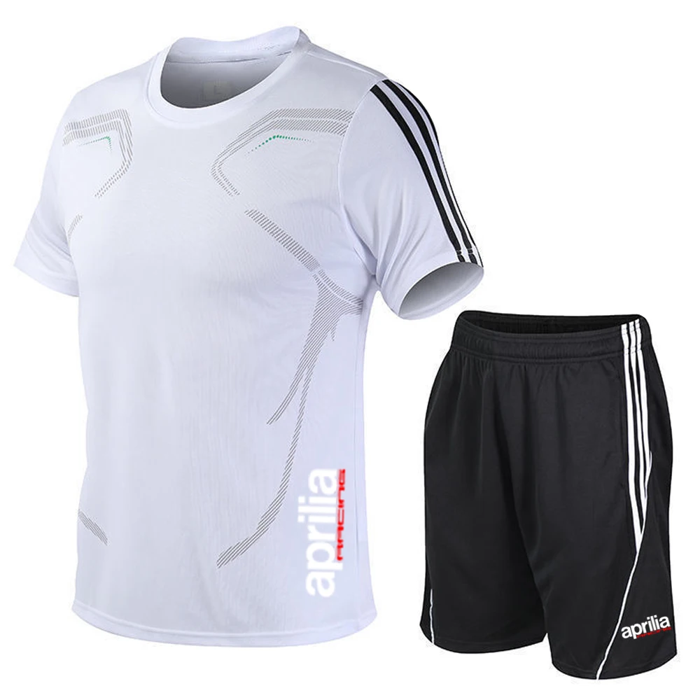 FOR aprilia racing rsv4 Motorcycle 2023 short sleeved men's T-shirt breathable loose fitting sportswear summer with logo