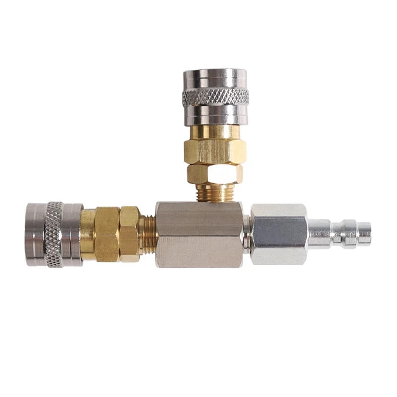 

New Diving Custom - Dual / Triple Output Adapter L Shape With US Foster Quick Disconnect Coupler Dual Output Adapter