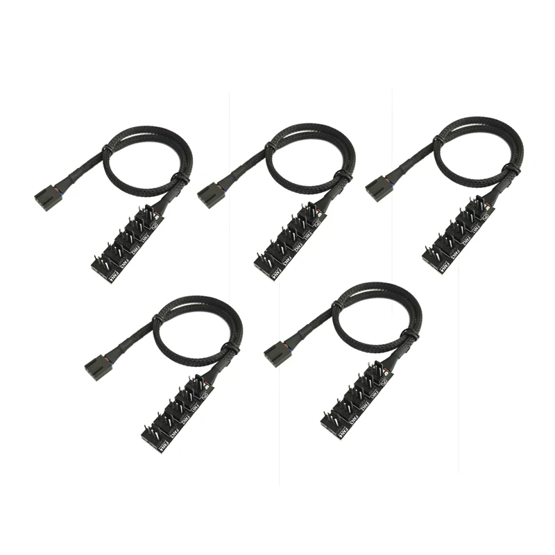

5 Pieces Of Chassis Fan Hub Hub Motherboard Small 4Pin Fan One-Point-Five Hub Hub 41Cm
