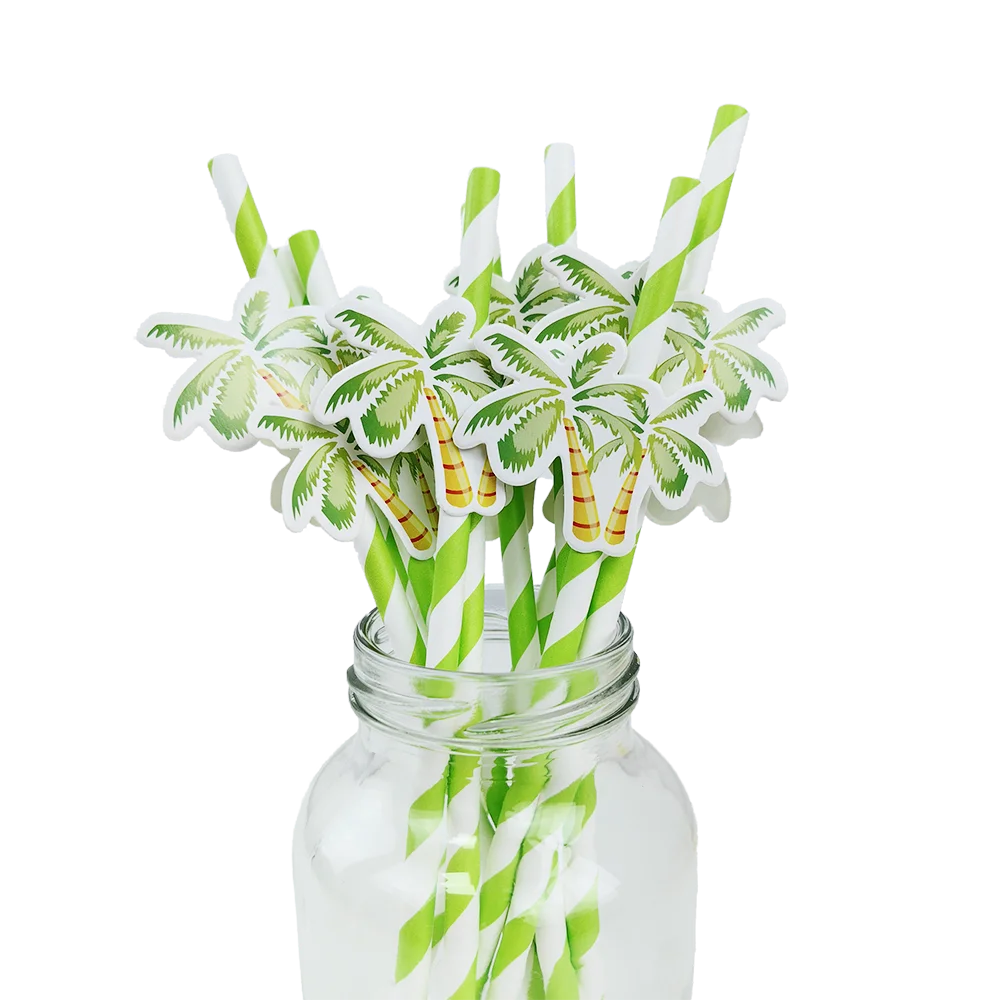 20 шт. бумажные соломинки для сладких фруктов милые с клубникой апельсином и