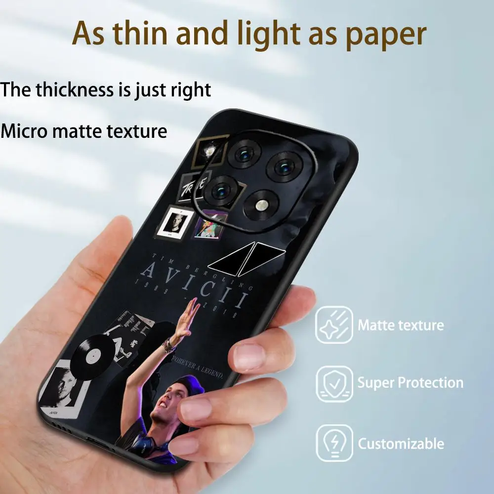 Фото Модный чехол для телефона с крутым принтом AVICII DJ для Redmi Note 17 15 14 13 12 11 Pro Plus S 5G, мягкий черный чехол. №1