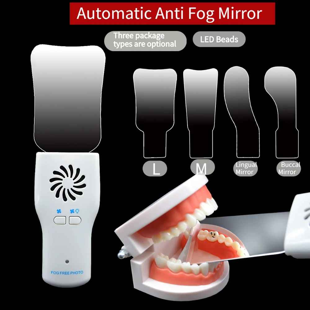 

Dental Anti-Fog Mirrors Set Oral Orthodontics Buccal Occlusion Tongue Orthodontic Defogging Mirror Double Sided Oral Photography