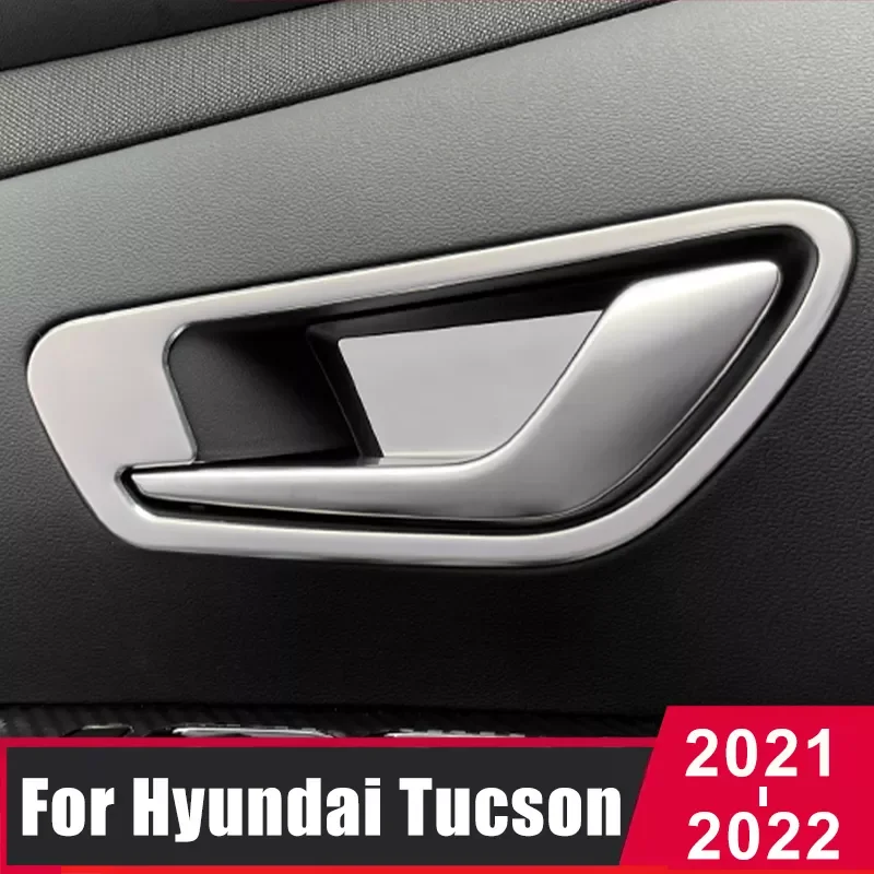 

Hyundai Tucson NX4 2021 2022 Car Inner Door Handle Bowl Cover Trim Stainless Steel Decoration Frame Sticker Accessories