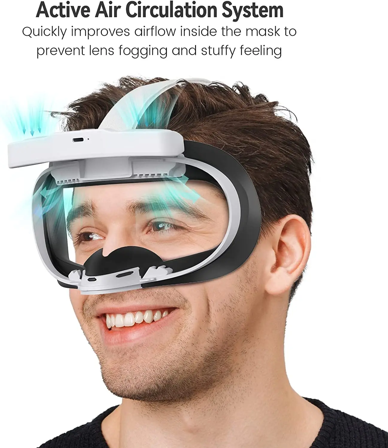 for Oculus Quest 2 Cooling Fan Air Circulation Fan Facial Interface Relieve Lens Fogging Active for Oculus Quest 2 Accessories