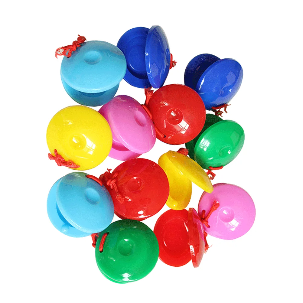 

12 Pcs Castanets Percussion Musical Toy Wooden Toys Babies Instruments Kids Finger Mini Bells Education