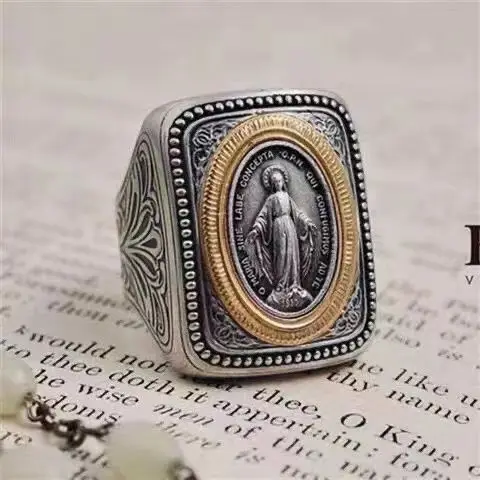 

Новое винтажное искусство, Европейская и американская вера, святая чума, старинная монета, атмосферное кольцо, кольцо