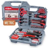 49 piece hand tools kit home diy tool set included socket wrench and more hand tools