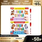 Набор многоразовых книг с маркером Пиши-стирай. Пишем буквы и цифры, 2 шт. по 12 стр.
