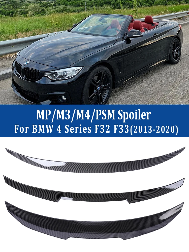 

Для BMW 4 серии F32 F33 F36, задний бампер из углеродного волокна, спойлер для багажника, PSM M4 MP Style Wing Tail Kit 2014-2020, глянцевый черный