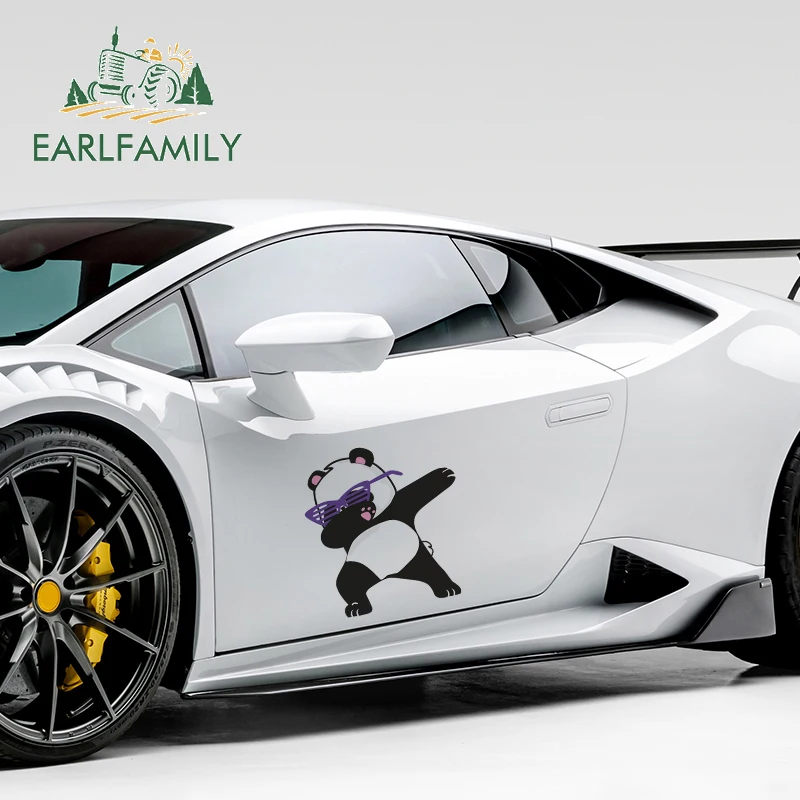 

EARLFAMILY 43 см x 40,3 см классная даббинская панда искусственная смешная мультяшная наклейка на кузов автомобиля JDM багажник RV фургон автомобильн...