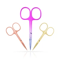 3 color options stainless steel eyebrow scissor hair trimming beauty makeup nail dead skin remover scissor makeup tool