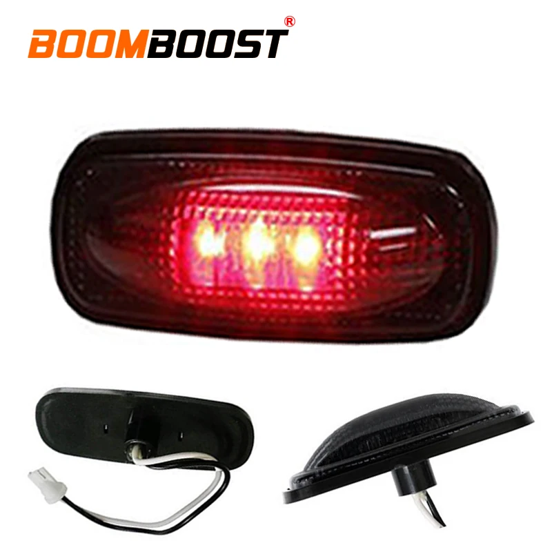 Car Side Light Smoked Shell 1 Pc Piranha Lamp Beads 6000K 3LED Pickup Truck Red/Yellow ABS+PC Material For Dodge Ram 2003-2009 |