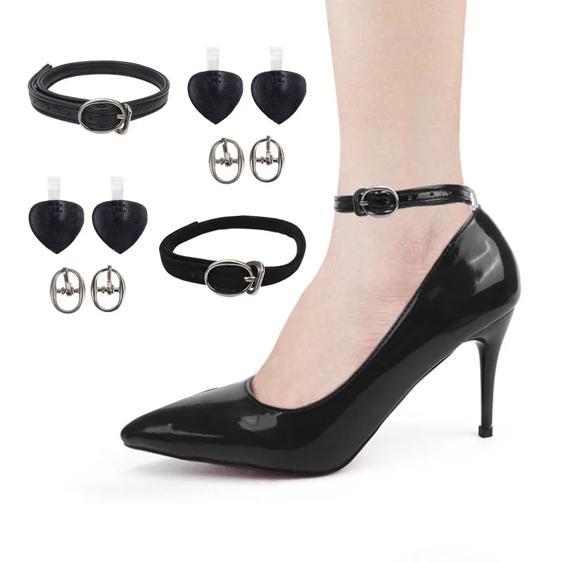 

1Pair Adjustable Leather Shoe Laces for High Heels Shoe Belt Ankle Holding Loose Women Anti Slip Bundle Laces Tie Straps Band