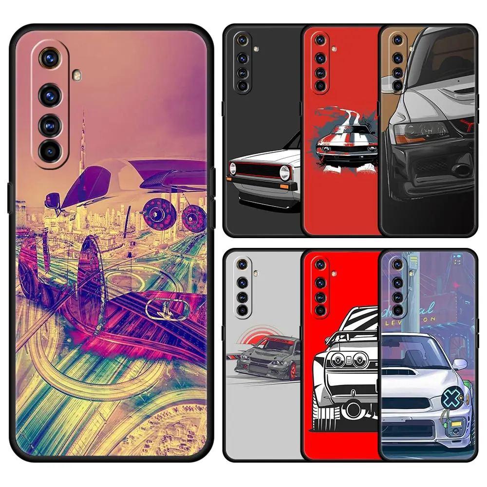 

Cover Case for Realme 6 6S 7 7i 8 8i 9 9i Pro C17 6Pro 7Pro 8Pro 9Speed 9ProPlus 5G Armor Thin Trend Japan JDM Sports Car Comic