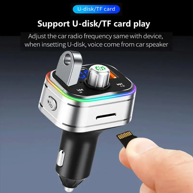 

Автомобильная mp3-лампа Bc62, совместима с Bluetooth, mp3-плеером, FM-трансмиттером, аксессуарами Pd /QC3 0