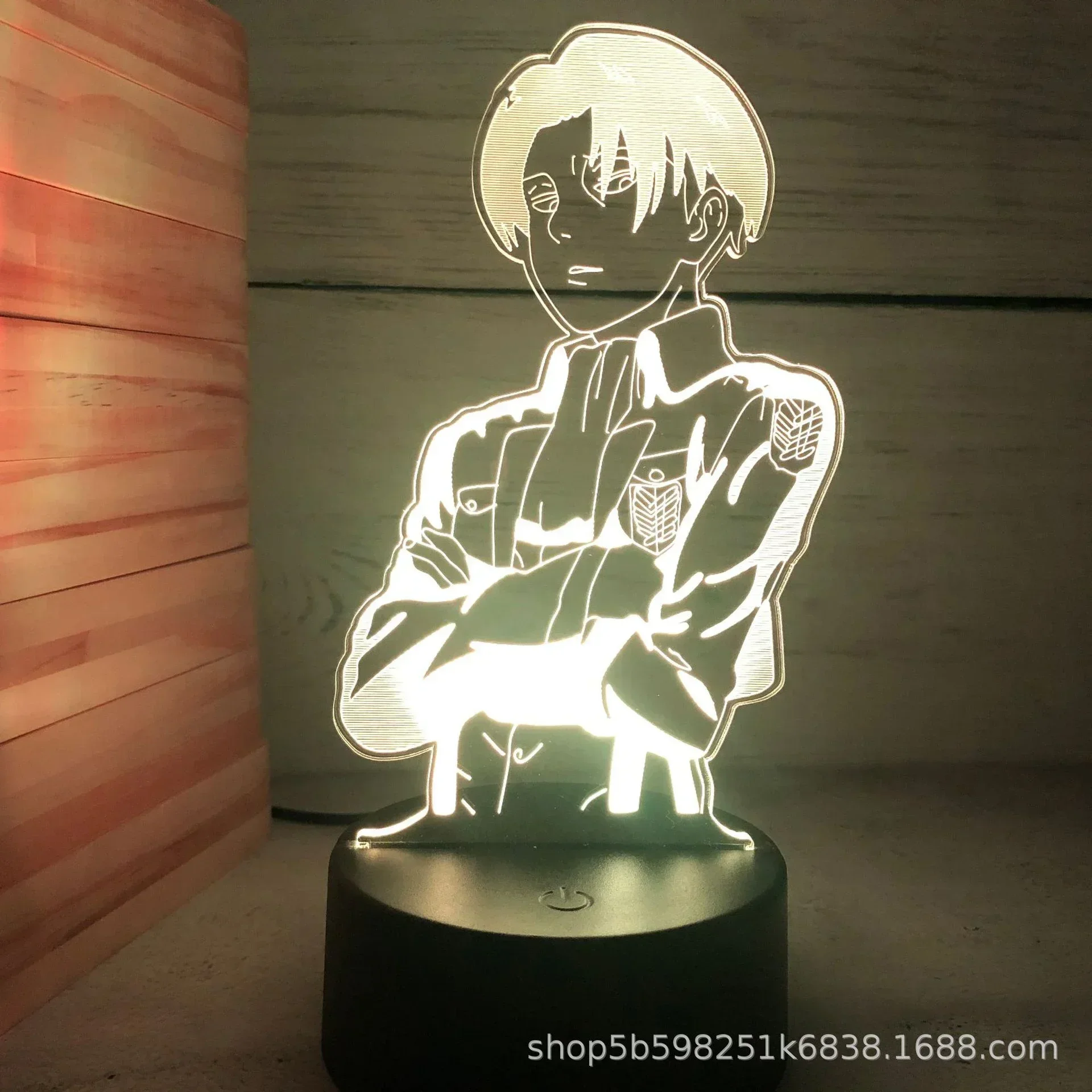 Фото 3D аниме-лампа «Атака Титанов» — Эрен Йегер, Армин, Фигурки Микаса, USB-ночник для декора спальни, игрушка в подарок для фанатов №2