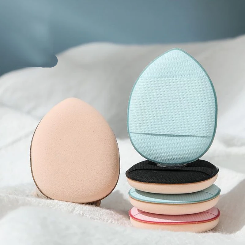 

4Color Velvet Powder Puff Flours Mini Face Makeup Sponge Cosmetics Soft Cotton Face Powder Puff Washable Lightweight Beauty Tool