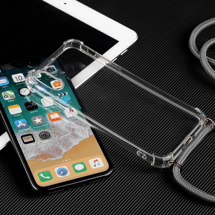 Necklace Crossbody Strap Case For Samsung Galaxy A01 Core A02S A03S A11 A12 A20 A21S A22 A31 A32 A41 A50 A51 A52 A70 A71 A72 A82