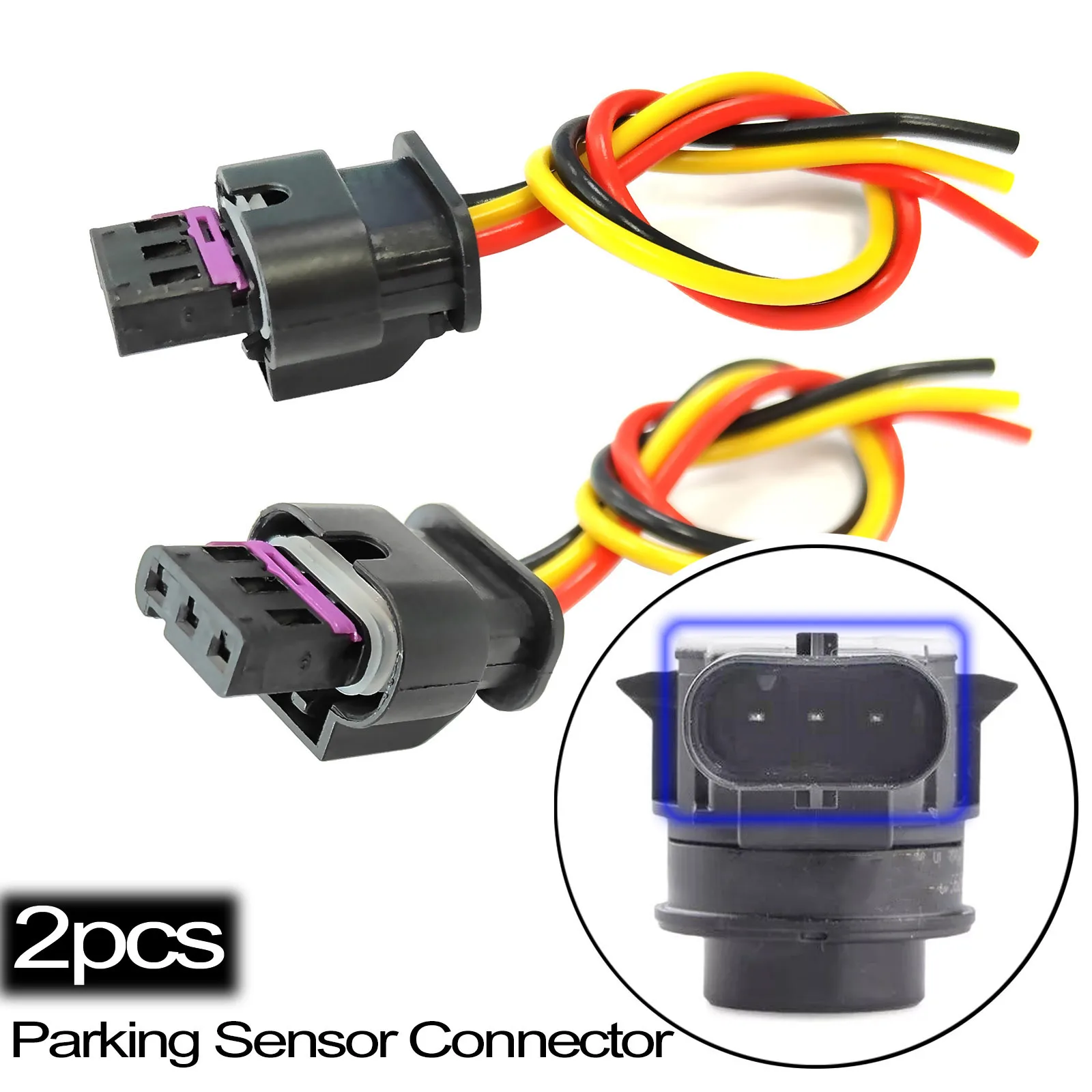 

2x для VW Transporter T6 Eos Golf Jetta Passat Tiguan Caddy Touran Polo 3-контактный разъем датчика парковки 4F 0973703