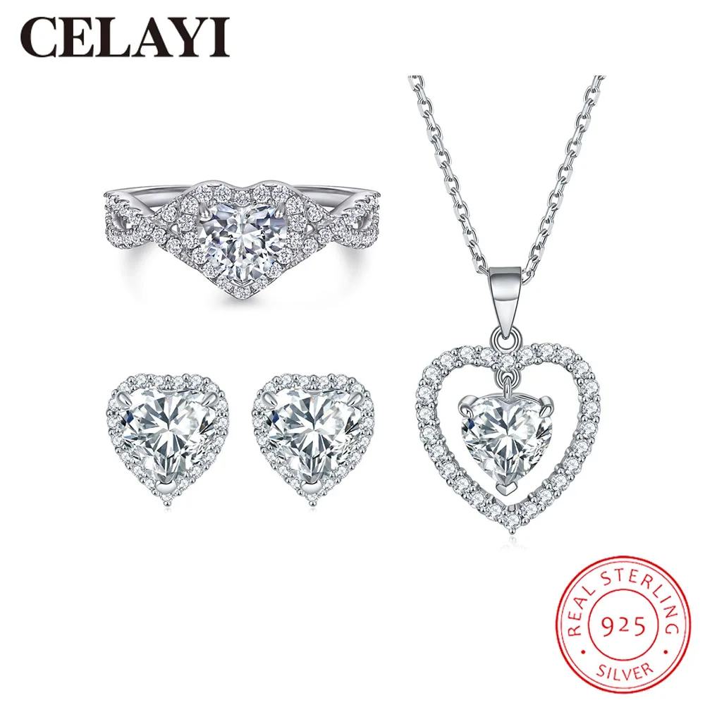 

Комплект из колье, серёг и кольца, серебро 925 пробы