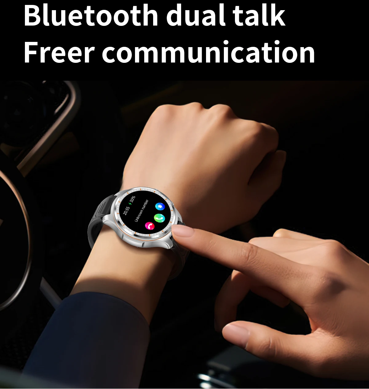 Водонепроницаемые смарт-часы 2-в-1 с Bluetooth-вызовы IP68