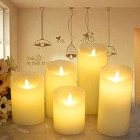 flameless led candle lamp realistic paraffin wax tea light home christmas party decor swing flickering flame led candle light