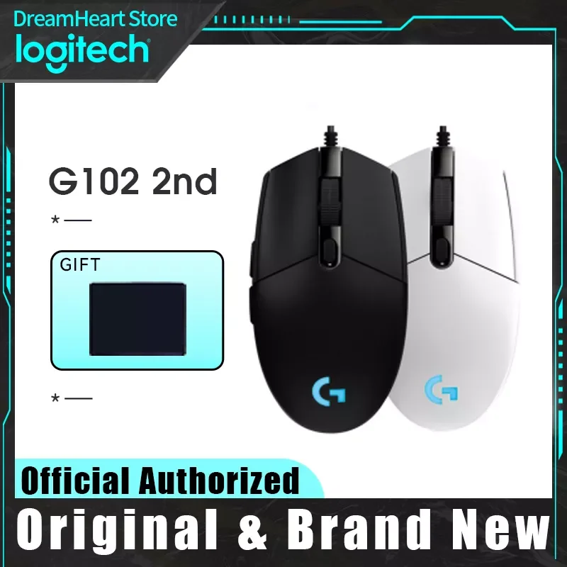 

G102 (2nd) Wired Gaming Mouse RGB USB For PC Laptop Computer Ergonmic Mouse Gamer Mechanica Side Button/G304