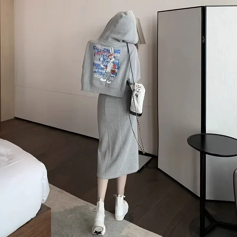 Повседневная винтажная юбка больших размеров комплект из 2 предметов женская