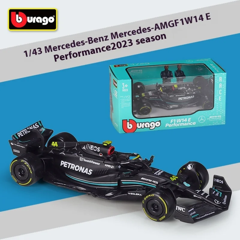 F1 Mercedes-Benz AMG Team W14E is 1:43 taller than the United States in 2023 season. Car simulation alloy car model toy orna