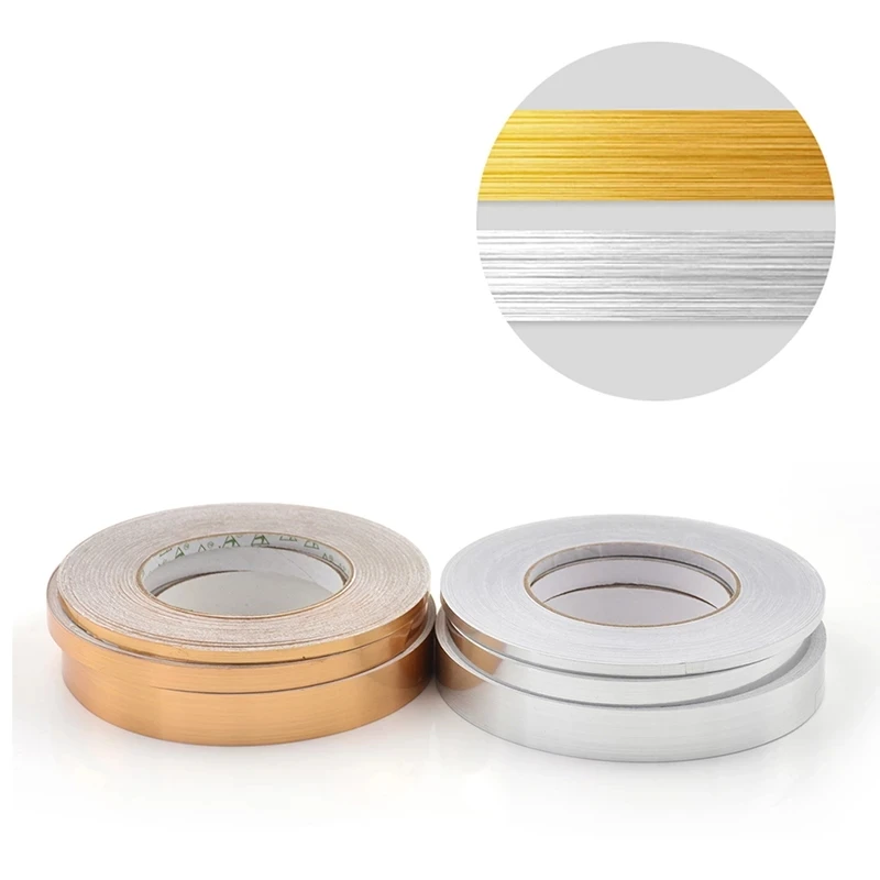 

50M Gap Sealing Foil Tape PVC Waterproof Tile Sealing Tape Gold Self-Adhesive Floor Beauty Seam Stickers DIY Home Decoration