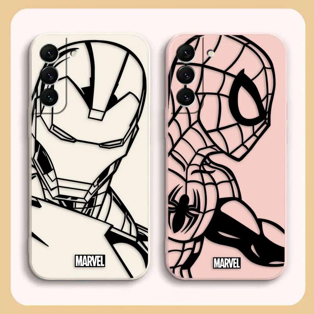 

Marvel's Spider-Man Iron Man Case For Samsung S23 S22 S21 S20 FE S11 S11E S10 S10E S9 S30 Ultra Plus 4G 5G Colour Liquid Case